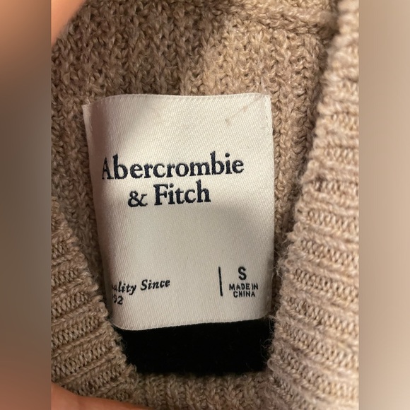 Abercrombie & Fitch Knit Sweater Dress, Light Brown, Size Small - Picture 7 of 9